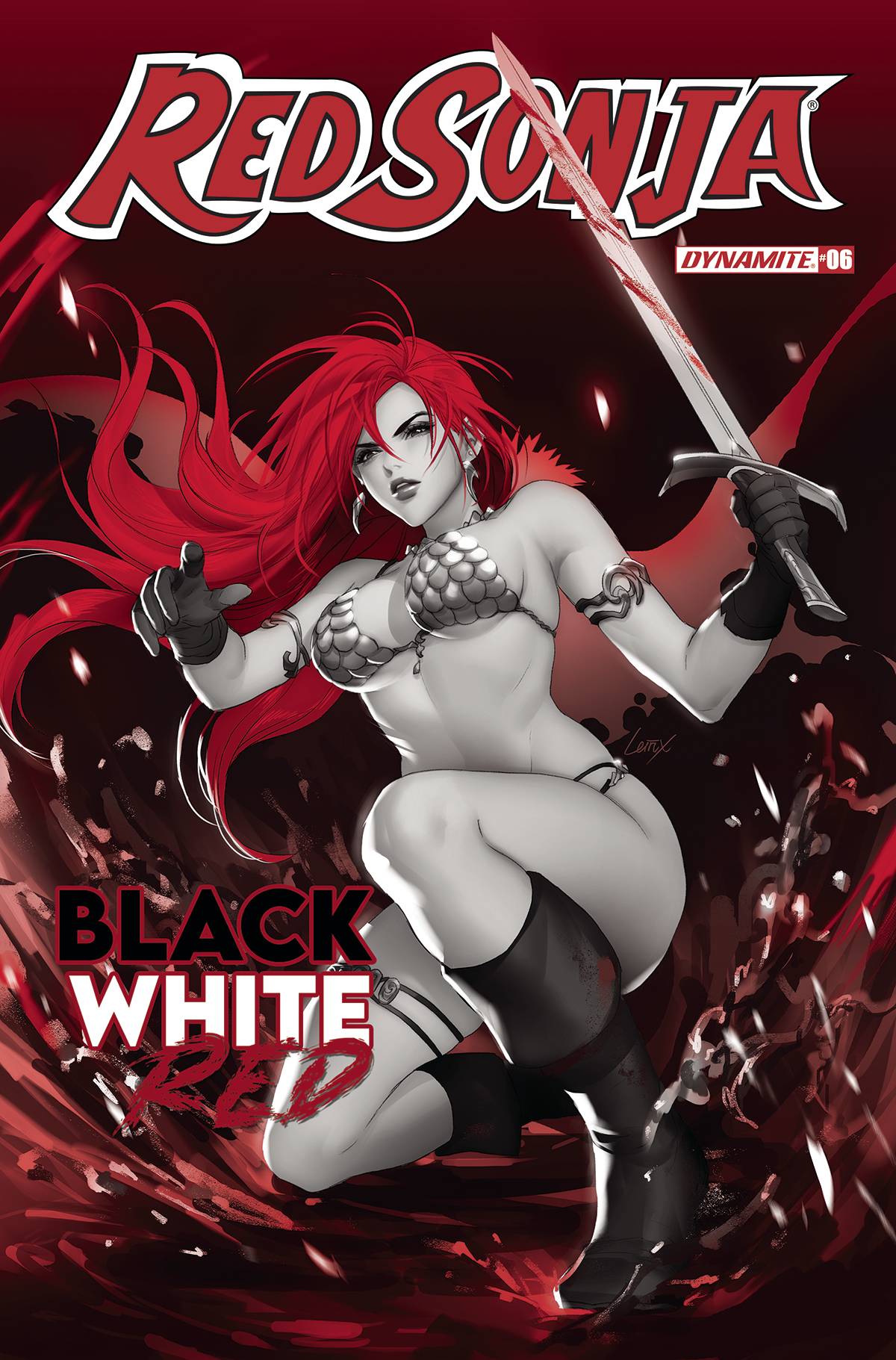 RED SONJA BLACK WHITE RED #6