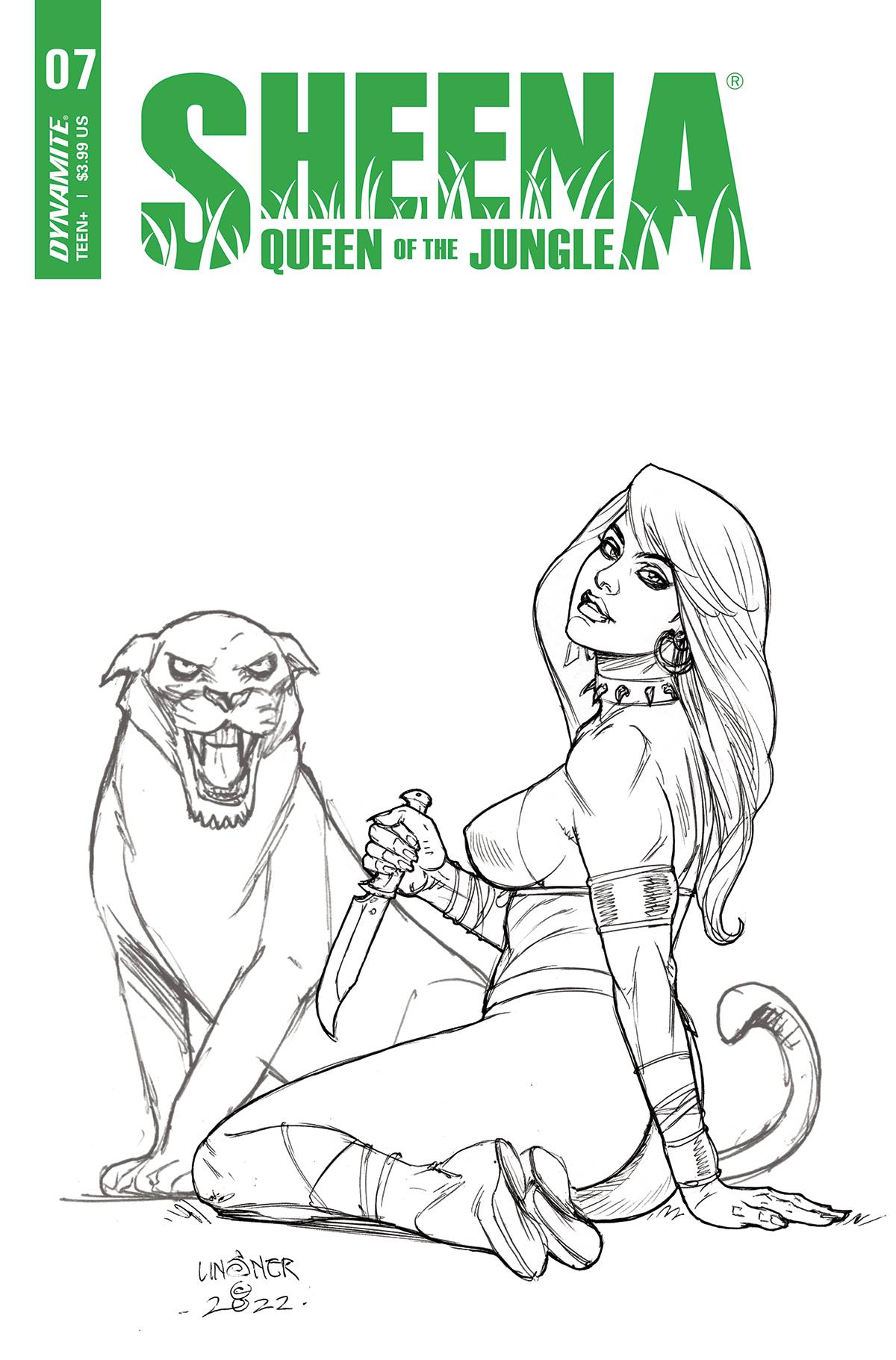 SHEENA QUEEN OF THE JUNGLE #7 1:10 LINSNER B&W VARIANT